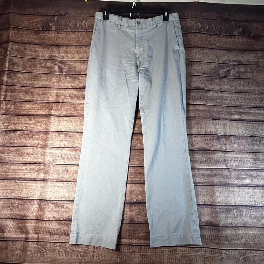 Polo Ralph Lauren Mens Stretch Classic Fit Chino Pants Light Grey 34x34 Twill